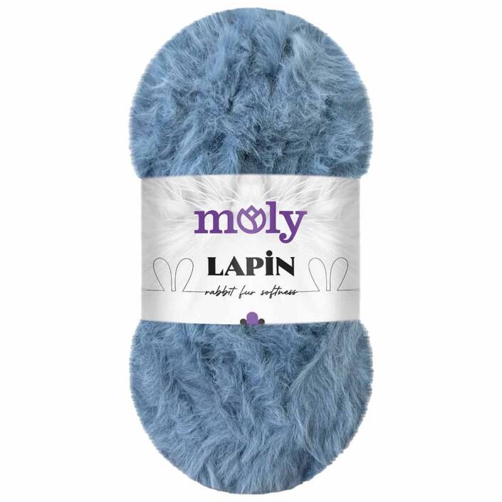 Moly Lapin Tavşan Tüyü Örgü İpi S46 Mavi ( 100 Gram ) - 1