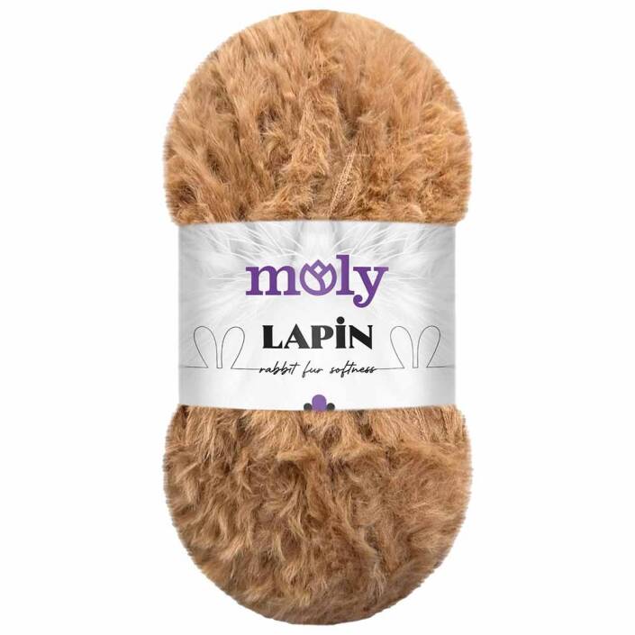 Moly Lapin Tavşan Tüyü Örgü İpi S56 Açık Kahve ( 100 Gram ) - 1