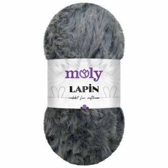 Moly Lapin Tavşan Tüyü Örgü İpi S7 Füme (100 Gram ) - Moly
