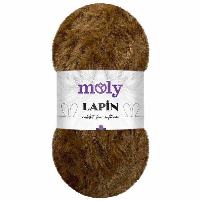 Moly Lapin Tavşan Tüyü Örgü İpi S8 Kahve ( 100 Gram ) - 1