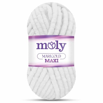 Moly Marigold Maxi Kadife İp ( 200 Gram ) Beyaz - Moly