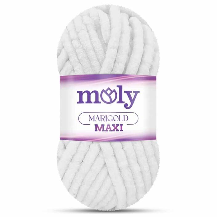 Moly Marigold Maxi Kadife İp ( 200 Gram ) Beyaz - 1