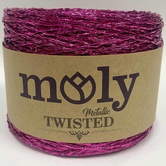 Moly Metalik Twisted Bükümlü Sim İp ( 250 Gram ) Fuşya - Moly