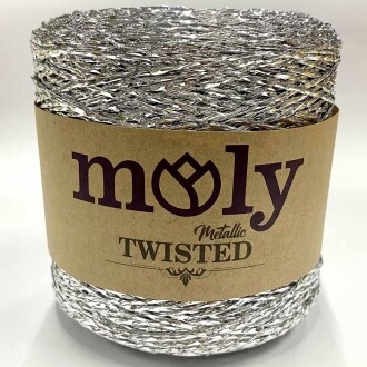Moly Metalik Twisted Bükümlü Sim İp ( 250 Gram ) Gümüş - Moly