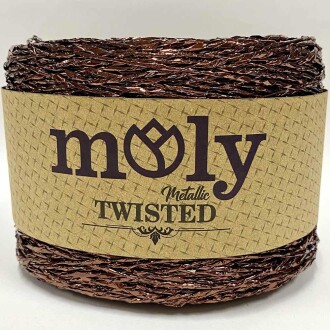 Moly Metalik Twisted Bükümlü Sim İp ( 250 Gram ) Kahverengi - Moly