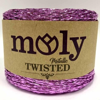 Moly Metalik Twisted Bükümlü Sim İp ( 250 Gram ) Lila - Moly