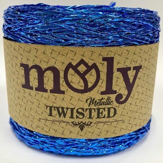 Moly Metalik Twisted Bükümlü Sim İp ( 250 Gram ) Mavi - Moly