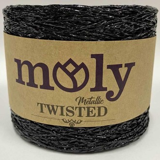 Moly Metalik Twisted Bükümlü Sim İp ( 250 Gram ) Siyah - Moly