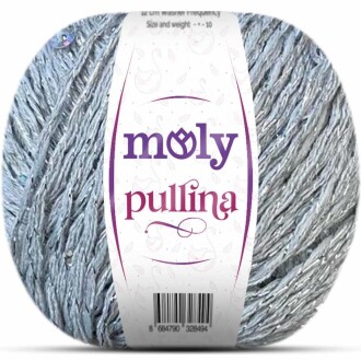 Moly Pullina Simli Örgü İpi ( 50 Gr ) 04 Açık Gri - moly
