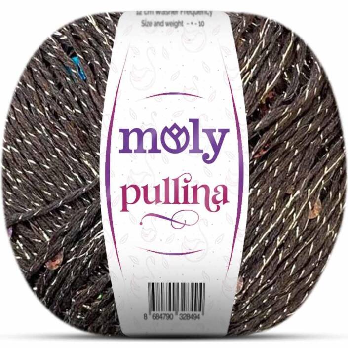 Moly Pullina Simli Örgü İpi ( 50 Gr ) 07 Kahve - 1
