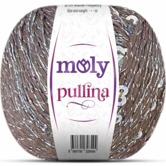 Moly Pullina Simli Örgü İpi ( 50 Gr ) 08 Vizon - moly