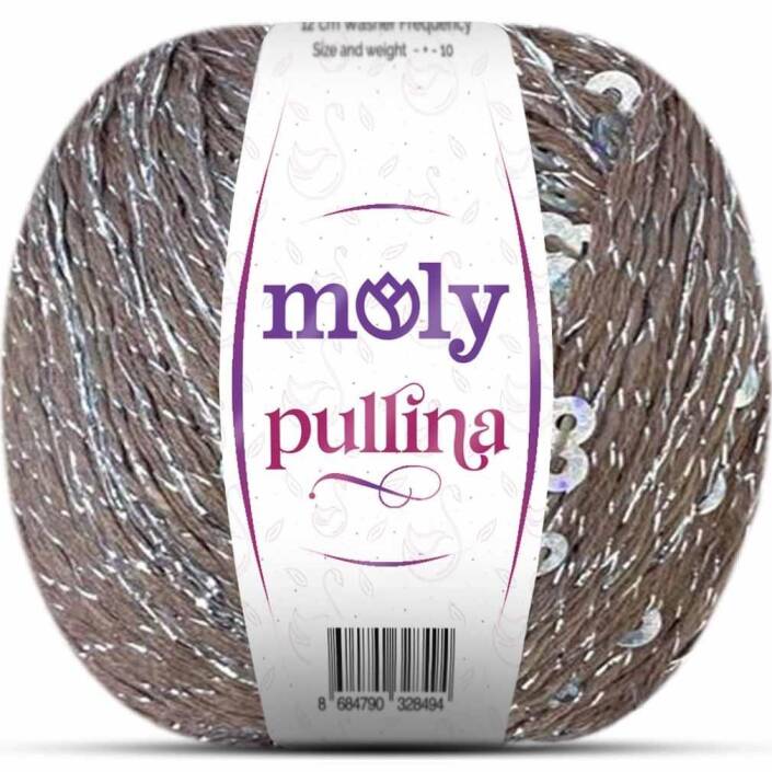Moly Pullina Simli Örgü İpi ( 50 Gr ) 08 Vizon - 1