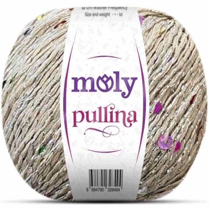 Moly Pullina Simli Örgü İpi ( 50 Gr ) 11 Taş - 1