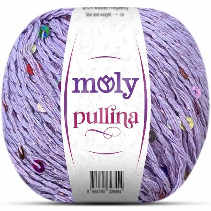 Moly Pullina Simli Örgü İpi ( 50 Gr ) 16 Lila - 1