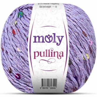 Moly Pullina Simli Örgü İpi ( 50 Gr ) 16 Lila - moly