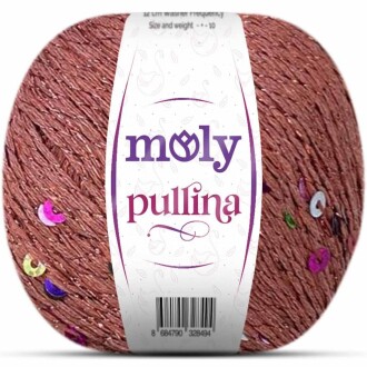 Moly Pullina Simli Örgü İpi ( 50 Gr ) 17 Kiremit - moly