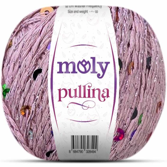 Moly Pullina Simli Örgü İpi ( 50 Gr ) 18 Gül Kurusu - 1