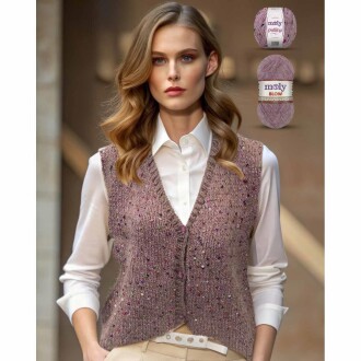 Moly Pullina Simli Örgü İpi ( 50 Gr ) 20 Yeşil - 2