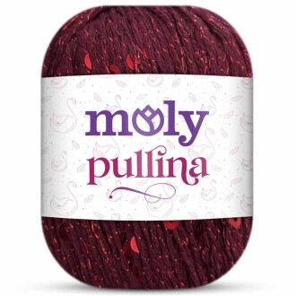 Moly Pullina Simli Örgü İpi ( 50 Gr ) 21 Bordo - Moly