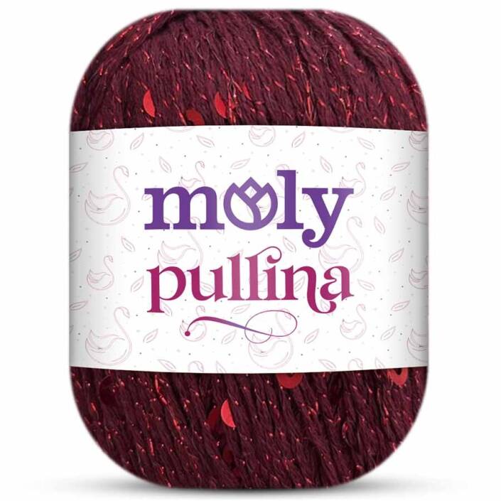 Moly Pullina Simli Örgü İpi ( 50 Gr ) 21 Bordo - 1