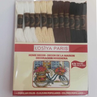 Muline Set - Kanaviçe İp Seti 12 Li Set ( Kırmızı Kutu ) - Orivyum