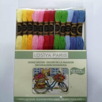 Muline Set - Kanaviçe İp Seti 12 Li Set ( Yeşil Kutu ) - Orivyum