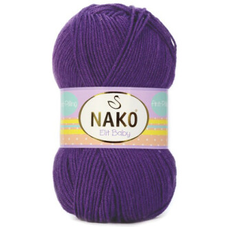 Nako Elit Baby Örgü Bebe İpi 10253 Mor - Nako