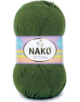 Nako Elit Baby Örgü Bebe İpi 10665 Çam Yeşili - Nako