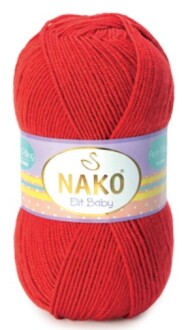 Nako Elit Baby Örgü Bebe İpi 207 Alev Kırmızı - Nako