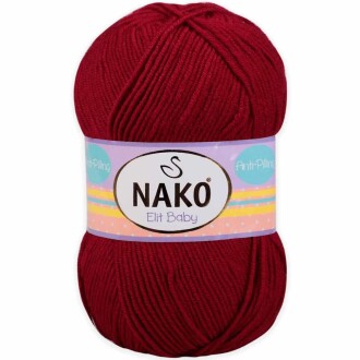 Nako Elit Baby Örgü Bebe İpi 298 Koyu Kırmızı - Nako