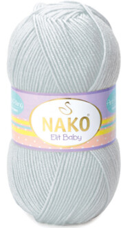 Nako Elit Baby Örgü Bebe İpi 4672 Açık Gri - Nako