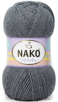 Nako Elit Baby Örgü Bebe İpi 790 Füme Gri - Nako