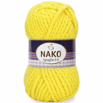 Nako Spaghetti Örgü İpi 10633 Sarı - Nako
