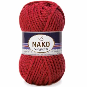 Nako Spaghetti Örgü İpi 1175 Koyu Kırmızı - Nako