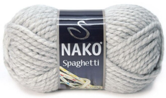 Nako Spaghetti Örgü İpi 195 Açık Gri Melanj - Nako