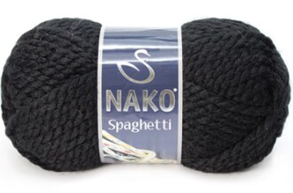 Nako Spaghetti Örgü İpi 217 Siyah - Nako