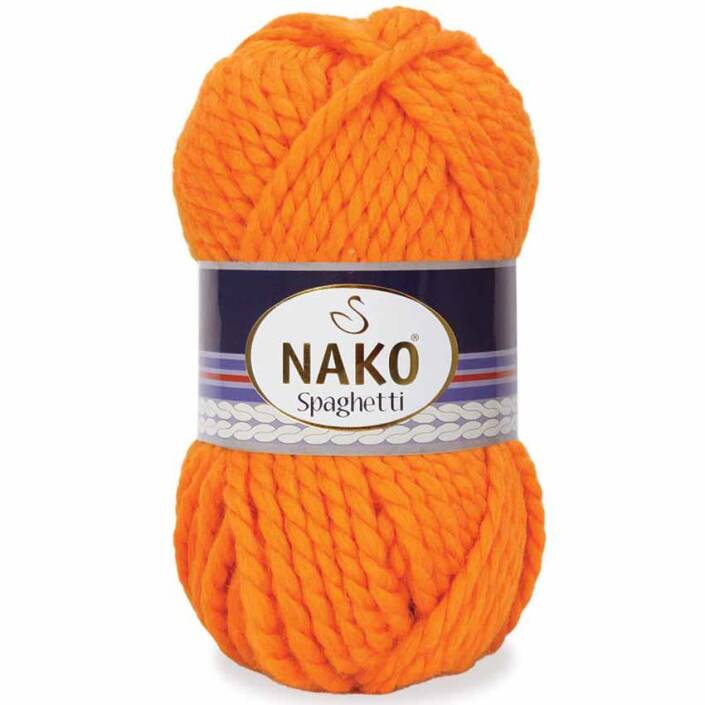 Nako Spaghetti Örgü İpi 93 Turuncu - 1