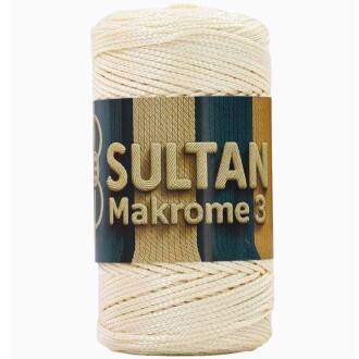 NO:3 Polyester Makrome ( 100 Gram ) 028 Koyu Krem - Sultan