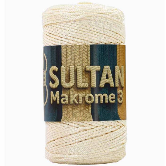 NO:3 Polyester Makrome ( 100 Gram ) 028 Koyu Krem - 1