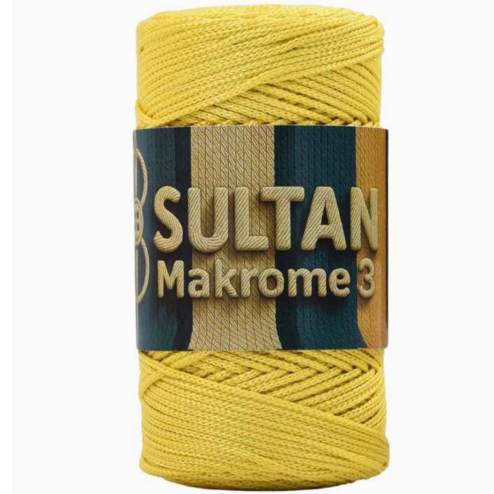 NO:3 Polyester Makrome ( 100 Gram ) 055 Açık Sarı - 1