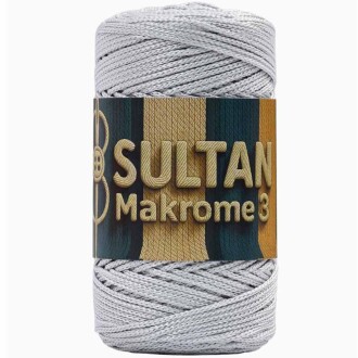 NO:3 Polyester Makrome ( 100 Gram ) 060 Açık Gri - Sultan