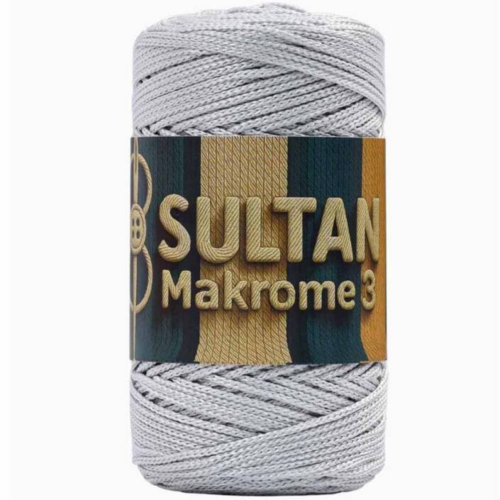 NO:3 Polyester Makrome ( 100 Gram ) 060 Açık Gri - 1