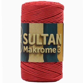 NO:3 Polyester Makrome ( 100 Gram ) 100 Kırmızı - Sultan