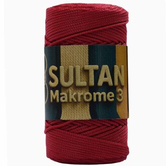 NO:3 Polyester Makrome ( 100 Gram ) 105 Koyu Kırmızı - Sultan