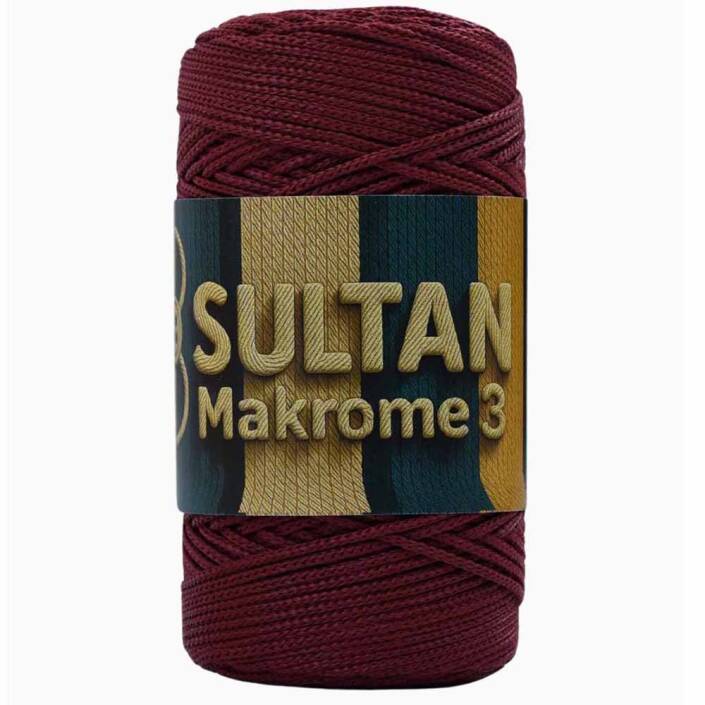 NO:3 Polyester Makrome ( 100 Gram ) 110 Bordo - 1