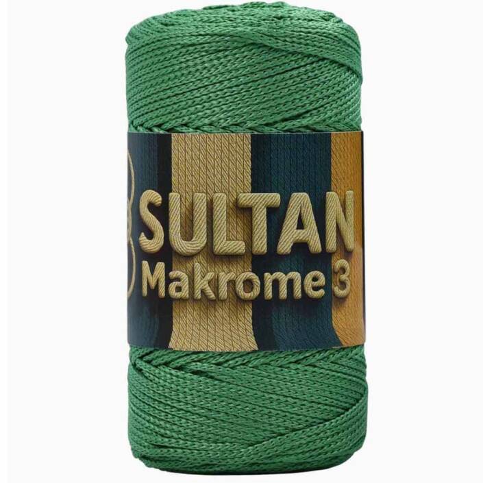 NO:3 Polyester Makrome ( 100 Gram ) 172 Koyu Yeşil - 1