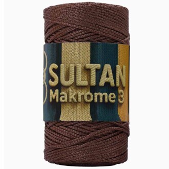 NO:3 Polyester Makrome ( 100 Gram ) 200 Kahve - Sultan