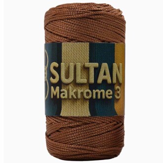 NO:3 Polyester Makrome ( 100 Gram ) 203 Karamel - Sultan