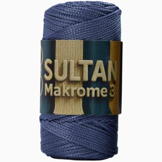 NO:3 Polyester Makrome ( 100 Gram ) 236 Kot Mavi - Sultan
