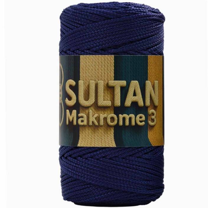 NO:3 Polyester Makrome ( 100 Gram ) 262 Lacivert - 1